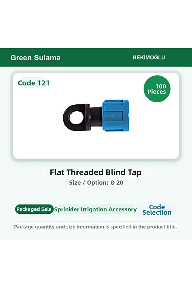 Flat Screw Blind Plug Ø 20 100 Pieces Package Code 121