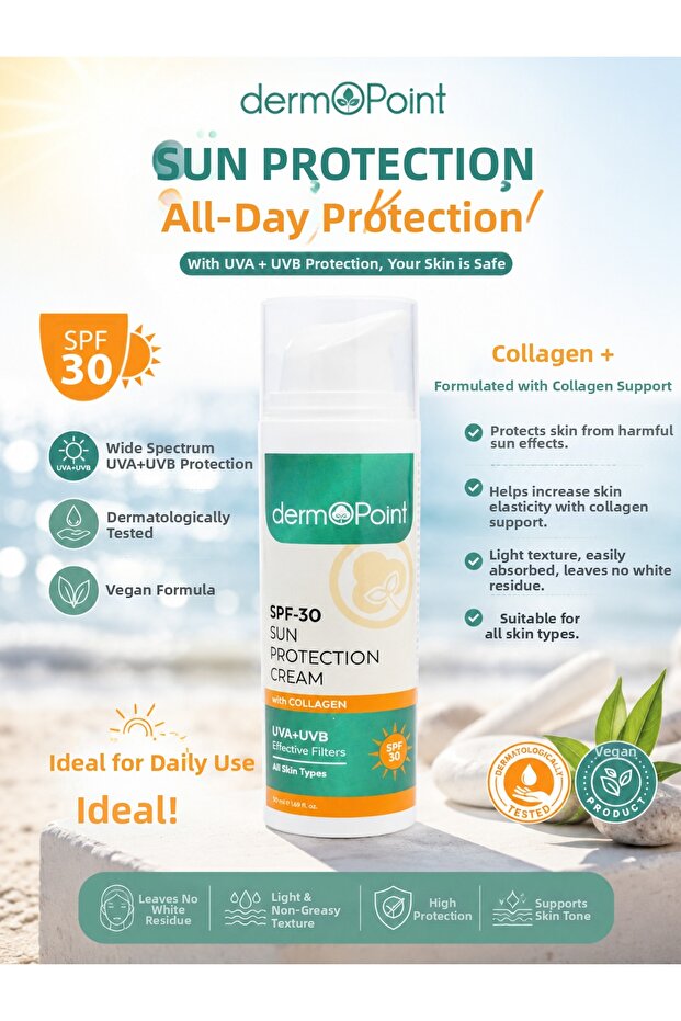 Anti-Blemish Brightening Effect Spf30+ Collagen Facial Sunscreen