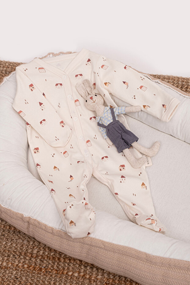 Baby Rompers Printed Snap Fastener Sleeping Bag Newborn Baby Rompers