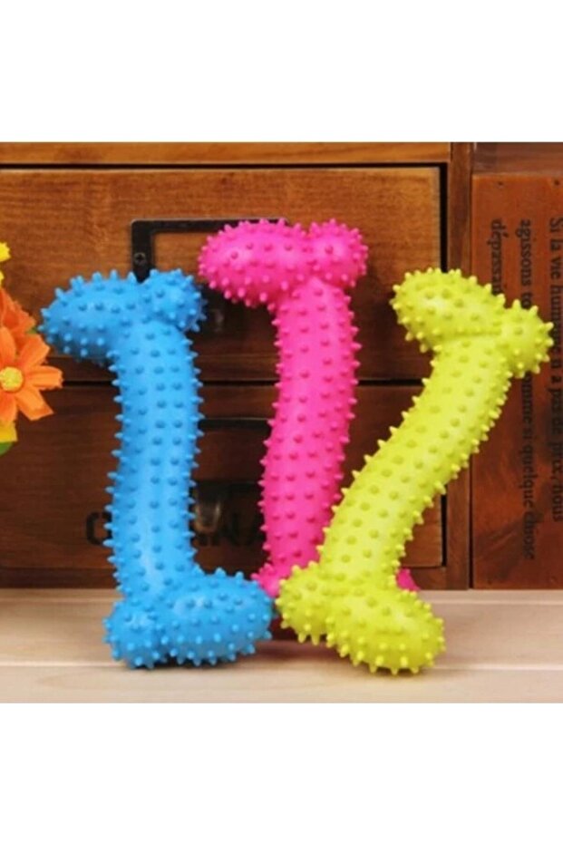 ® Tiny Bone Toy Serrated Surface Small Bone Plastic Dog Toy - 3