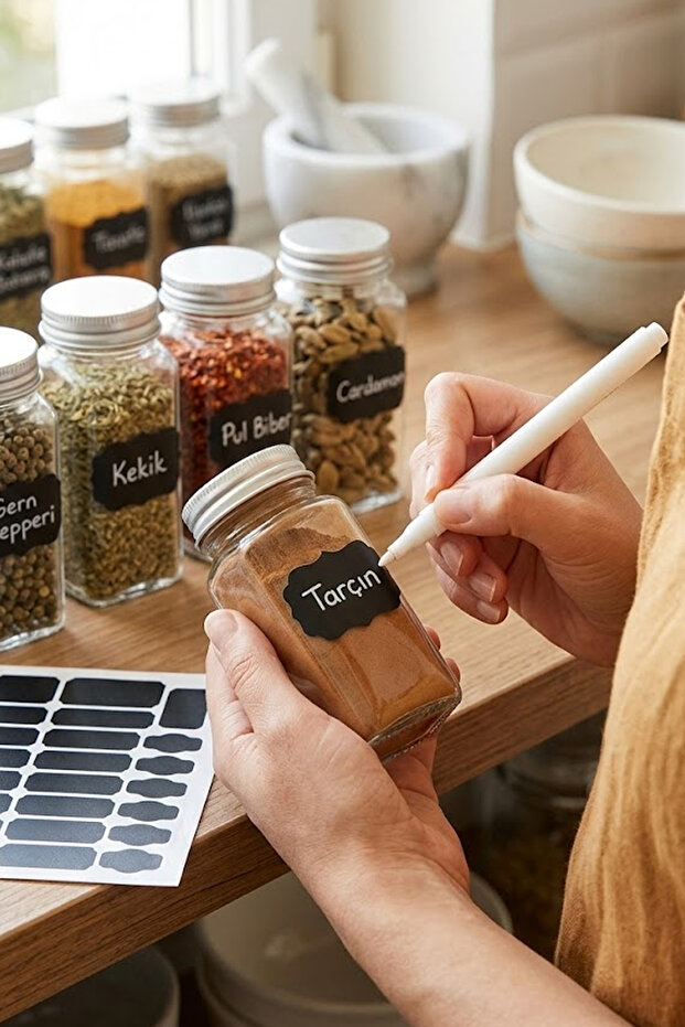 Machine Washable Jar Labels - 95 Pieces