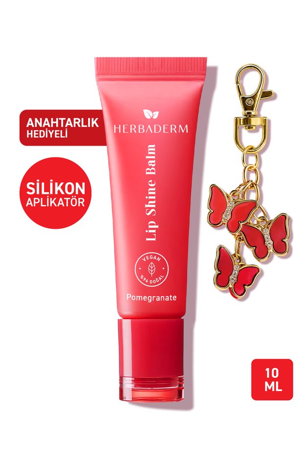 Brightening, Plumping, Repairing Colored Lip Balm, Pomegranate Flavored 10 ml Herba701520