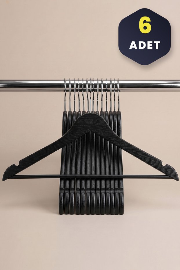 Wooden Look Plastic Clothing Shirt Hanger