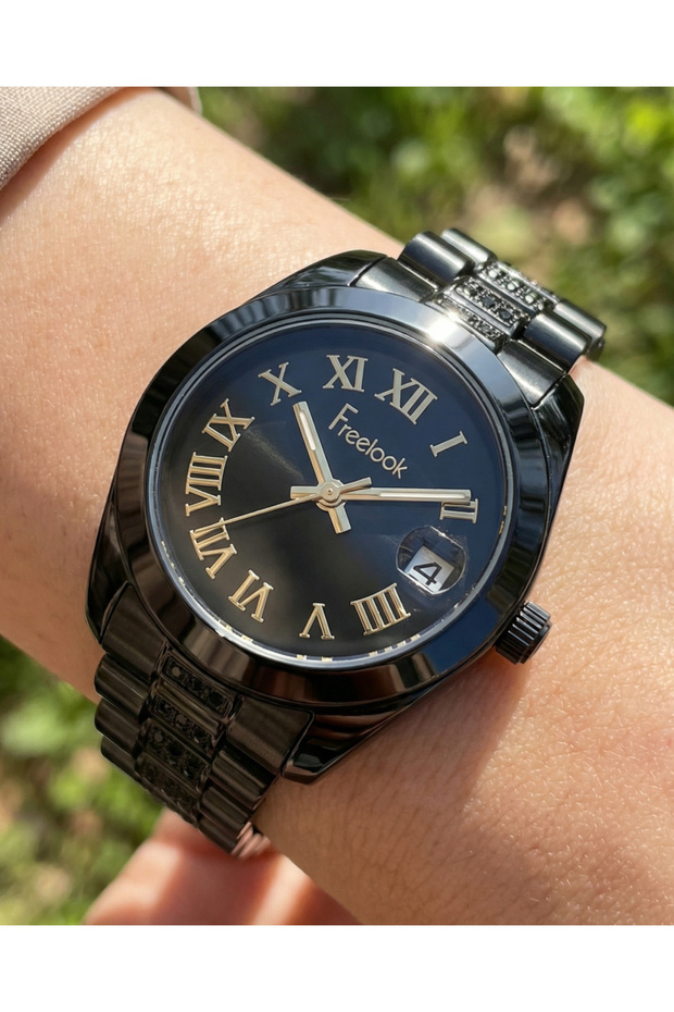 Charmant Black Stainless Steel Watch for Women FL.4.10023-5