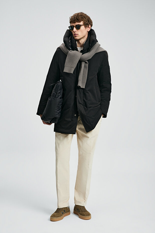 Donald Goose Feather Men's Coat Black
