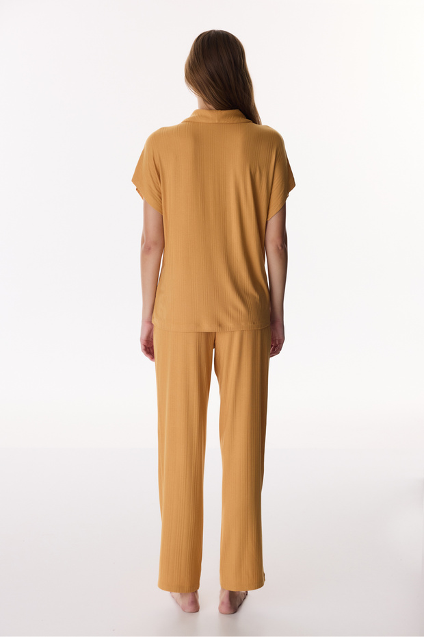 Cinnamon Margot Solid Rib Pants Pyjama-Set - 5
