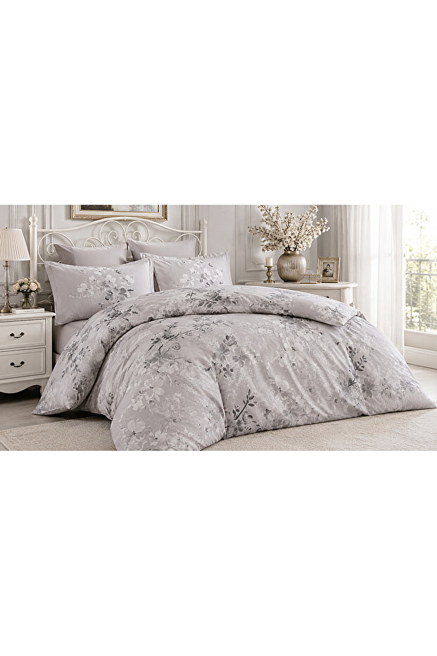 Elena Ranforce 100% Cotton Double Duvet Cover Set