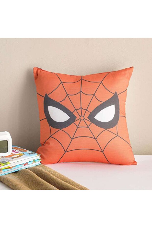 Spiderman Cotton Filled Cushion 40x40cm - Red