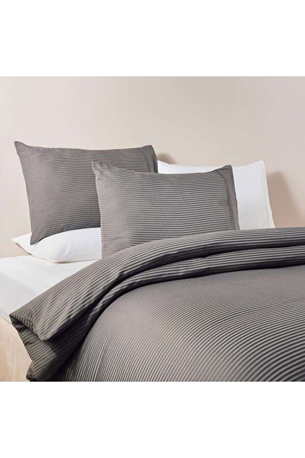 Eminence Living Stripe 3-piece King Duvet Cover Set 230x220cm - Ash