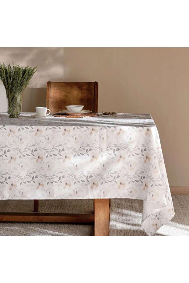 Colorida Printed Table Cover 150x250cm - Grey