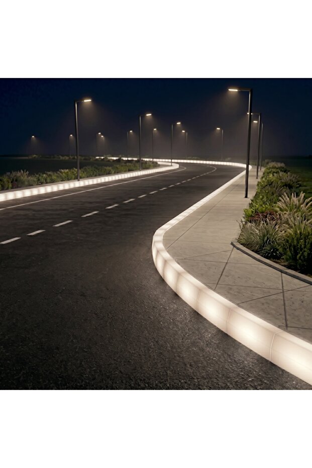 رصيف حجم صغير مع إضاءة LED مقاوم للماء والرطوبة أبعاد 21 × 14.5 × 18 سم