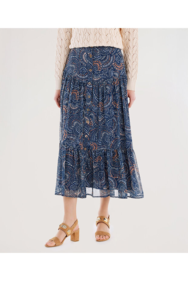 Buttoned Midi Skirt - 3