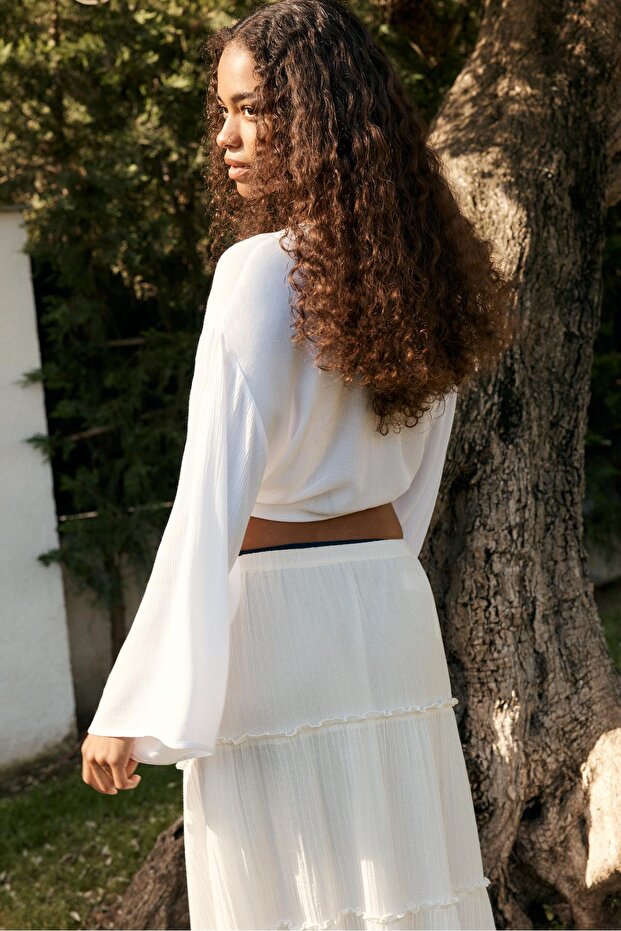 Flowing open blouse - 5