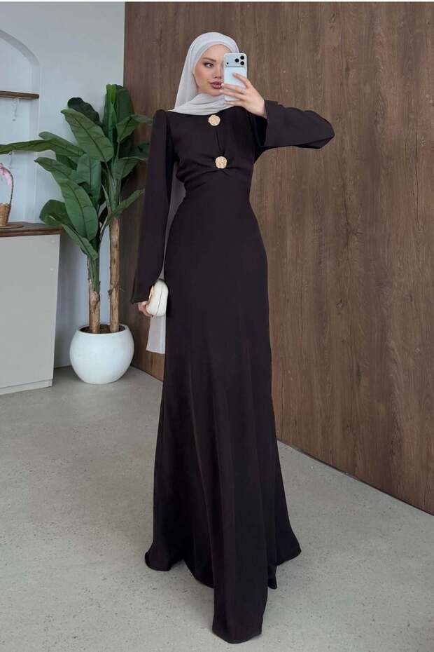 Rosalie Evening Dress Bitter Brown