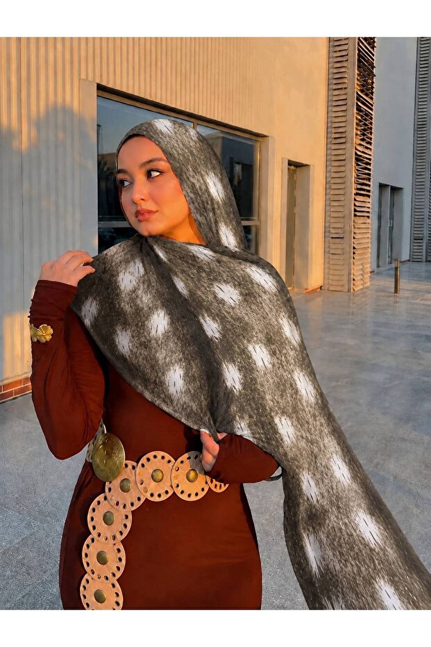 شال قطني ناعم منقوش من Ceylan Bambi