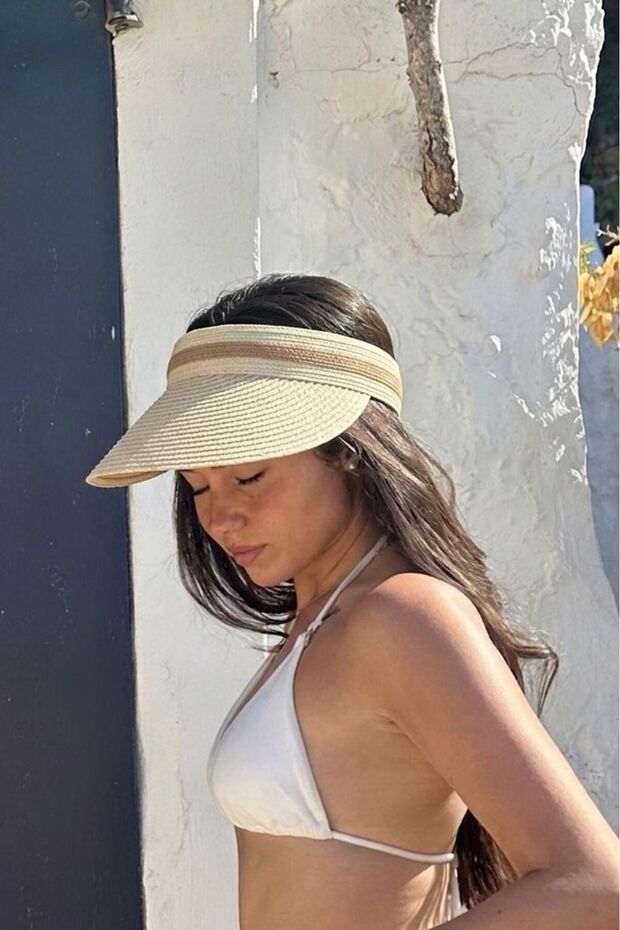 Women's Straw Visor Tennis Visor Hat