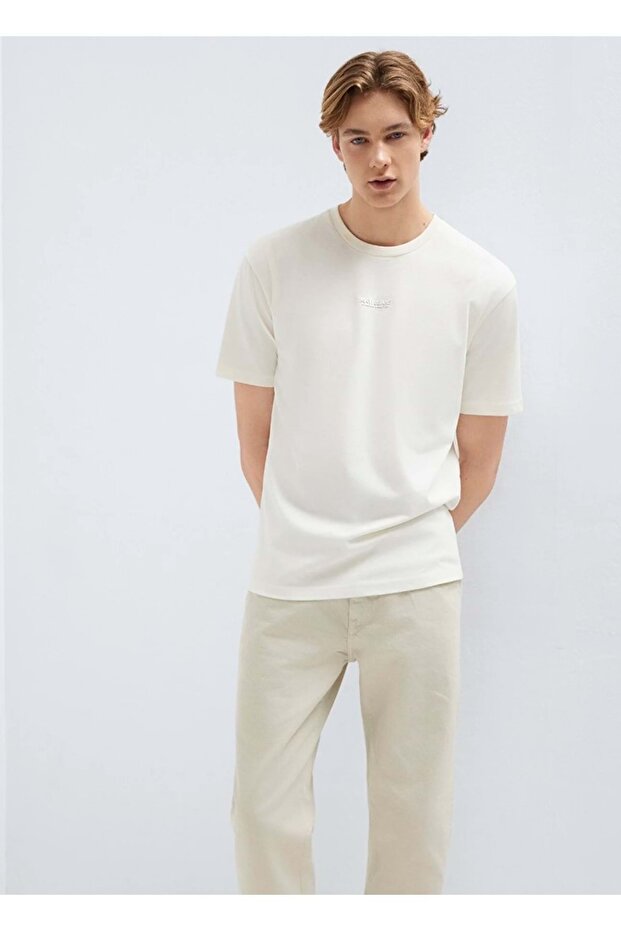 M0613348 Jeans Printed T-Shirt Men's T-Shirt White