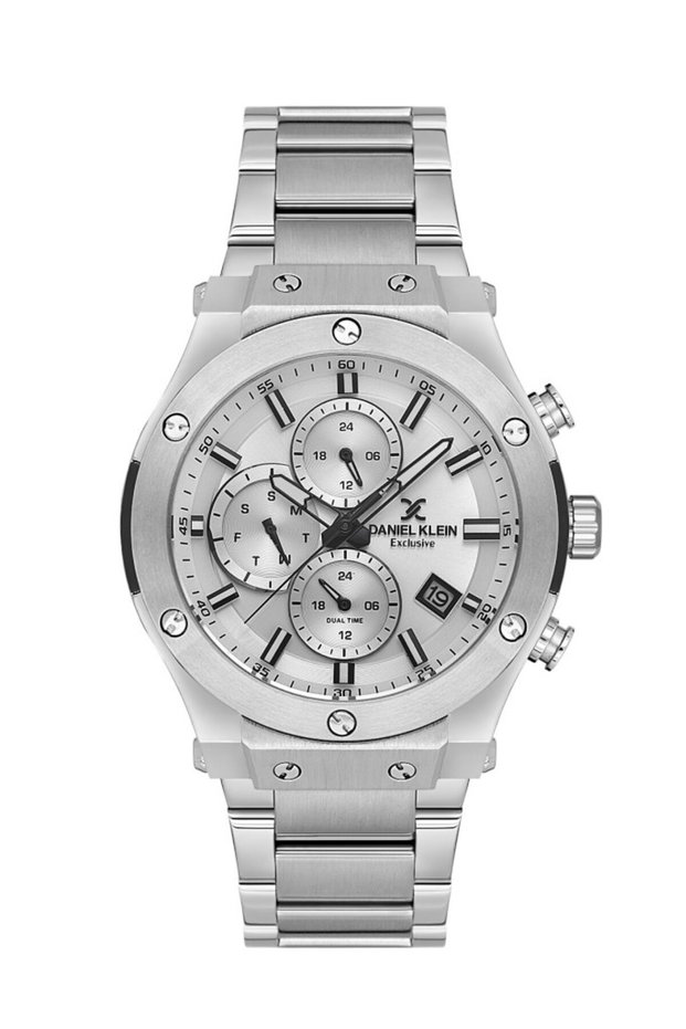 Dk.1.14227-1 Exclusive Functions Active Steel Plated Metallic Color Men's Wristwatch