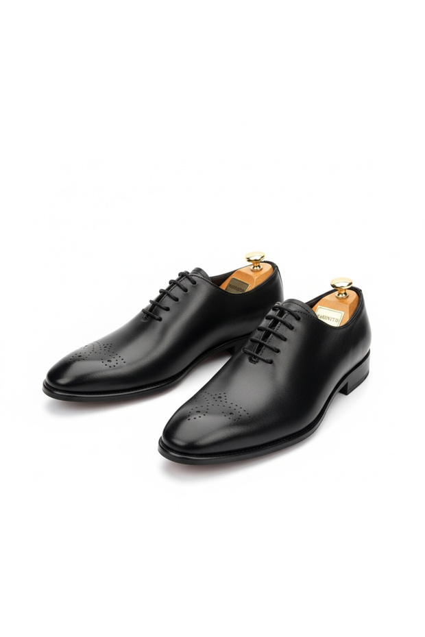 GENUINE LEATHER CLASSIC MEN'S BLACK CASUAL SHOES 30071300