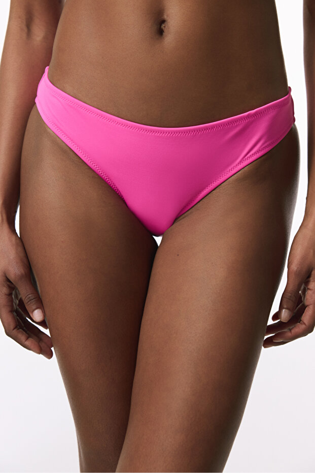 Rosafarbener Cheeky-Bikini-Unterteil mit niedriger Taille - 3