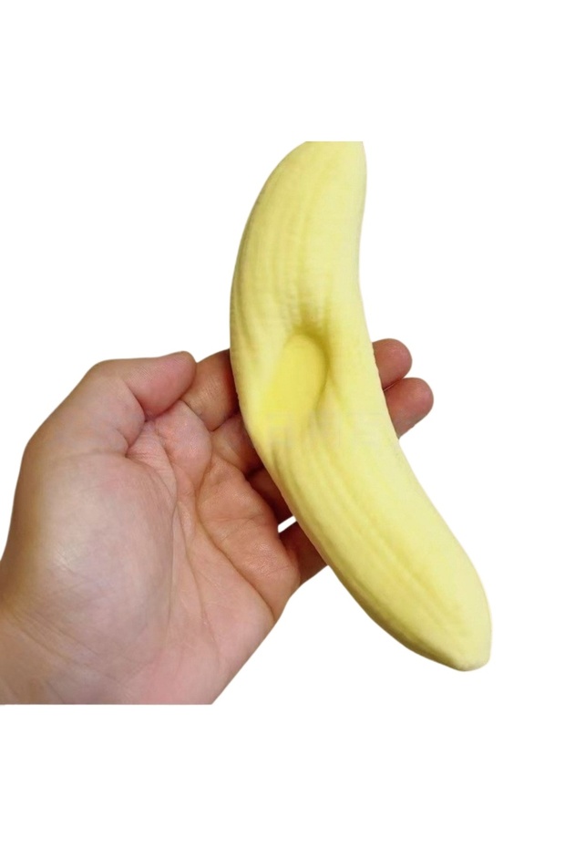 1pcs Stress Relief Banana Pulp Squishy Toy, PU Slow Rebound Sensory Fidget Ball, Milky Scent Non-Edi