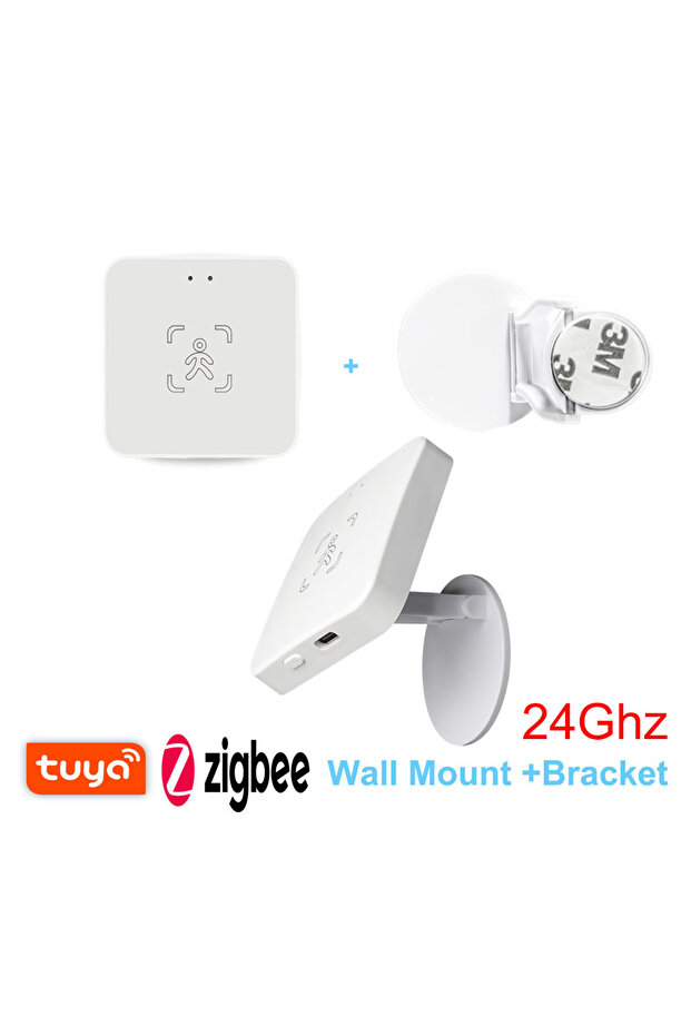 Zigbee Bracket 24G Tuya Zigbee/WiFi Smart Human Presence Sensor MmWave Radar Detection Luminance/Di
