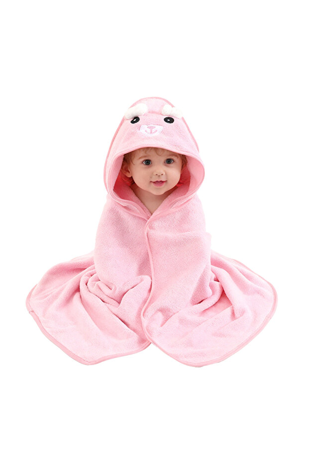 Pink Rabbit 1 Cute Cartoon Animal-Shaped Bath Towel, Quick-Drying and Absorbent, Can Be Used as a Bl