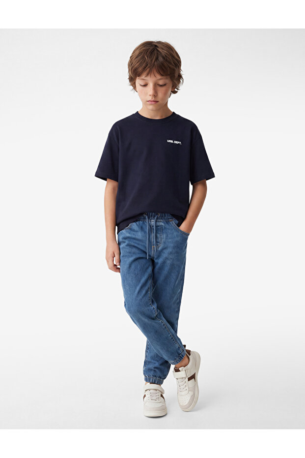 Cotton Crew Neck Short Sleeve Printed Oversize T-Shirt