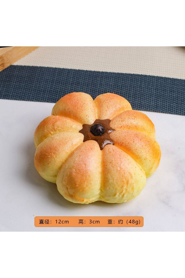 Pumpkin -choc 1PCS Slow Rebound Simulation Bread Series Model Food Props Feel Wet and Soft, Pinch To