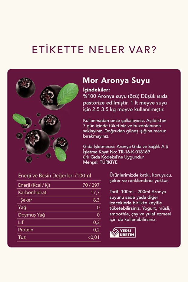 Aronya Suyu 250 ml - 4