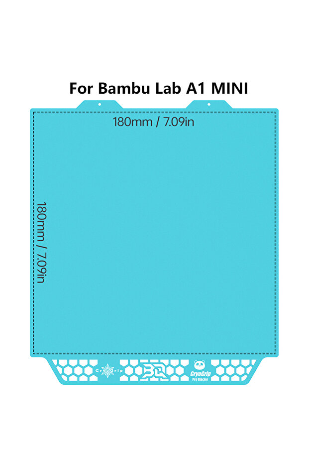 قطعتان من لوحة بناء Glacier-180 BIGTREETECH Panda لطابعات Bambu Lab P1 A1 X1 A1 Mini Sheet Spring Steel PE