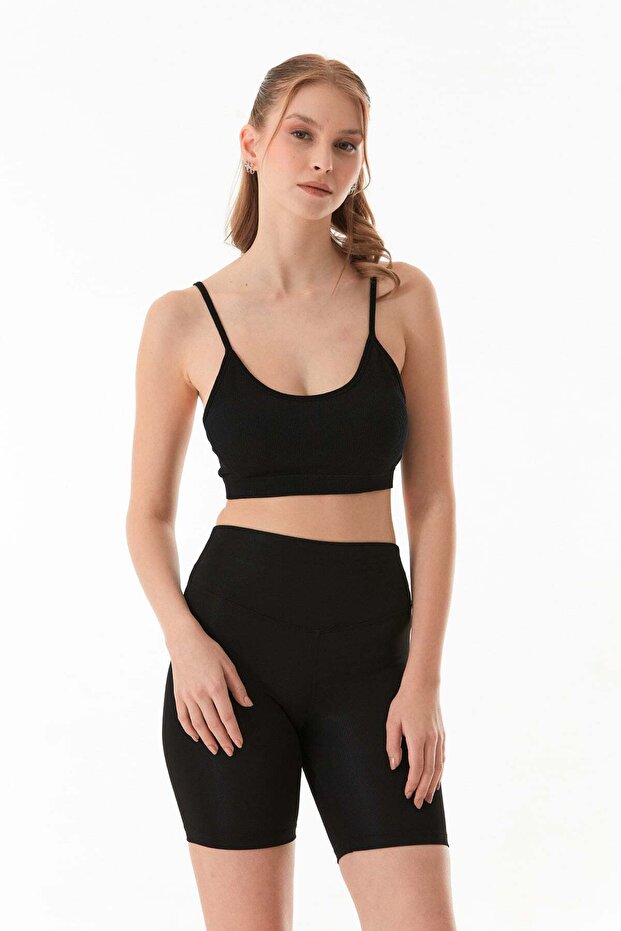 Seamless Covered Bustier with Corded Strap