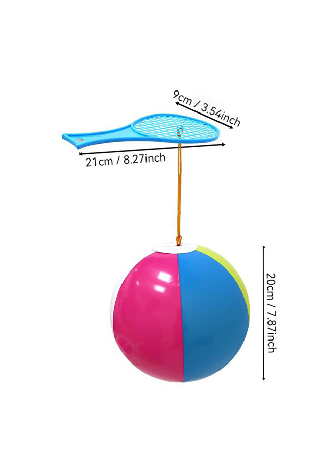 Blue 1 Set Kids Bouncing Ball Toy Colorful Inflatable Balloons Reaction Training Interactive Outdoor
