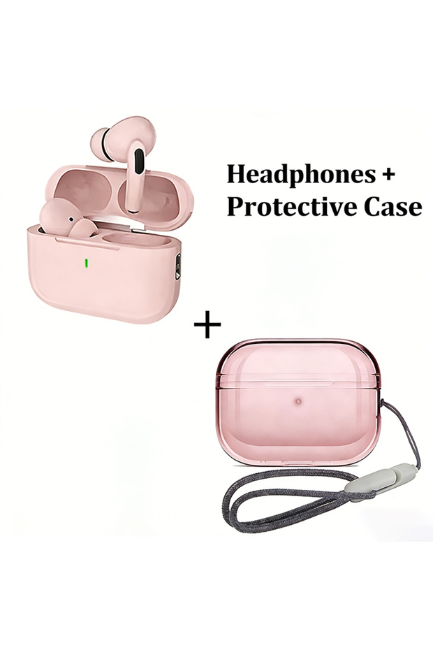 Pink A7-Wireless Bluetooth Headphones HiFi Sound Quality, Physical Noise Reduction 3D Surround Sound