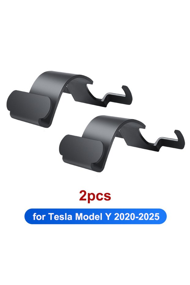2pcs for MY For Tesla Model Y Juniper 2025 Rear Seat Headrest Hook Trunk Organizer Hooks Clothes Han