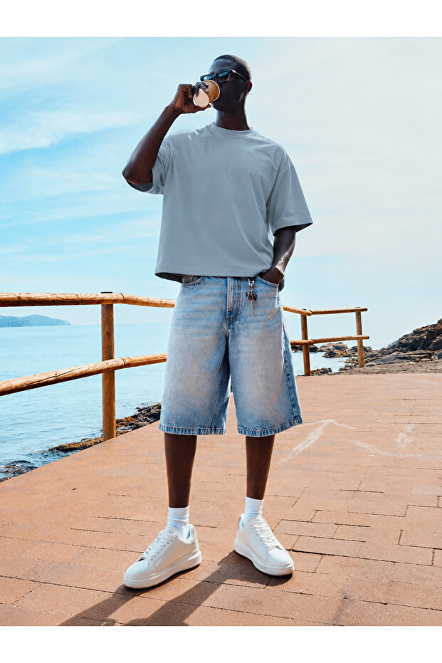 Men's Comfortable Fit Basic Gray Short Sleeve T-Shirt