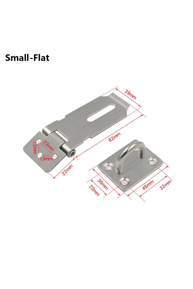 S Stainless Steel Padlock Hasp Door Clasp Lock 90 Degree Right Angle Shed Gate Latch Household Burgl