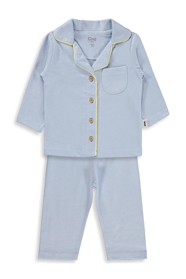 Basic 6-18 Months Pajama Set - Blue