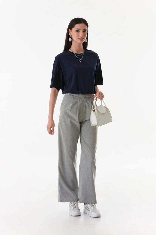 Velcro Zippered Palazzo Fabric Trousers