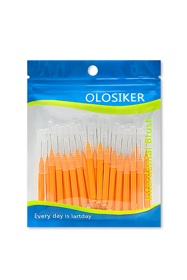 1.2-1.5mm(M) Orange 30 interdental brushes straight adult cleaning interdental brushes cleaning brac