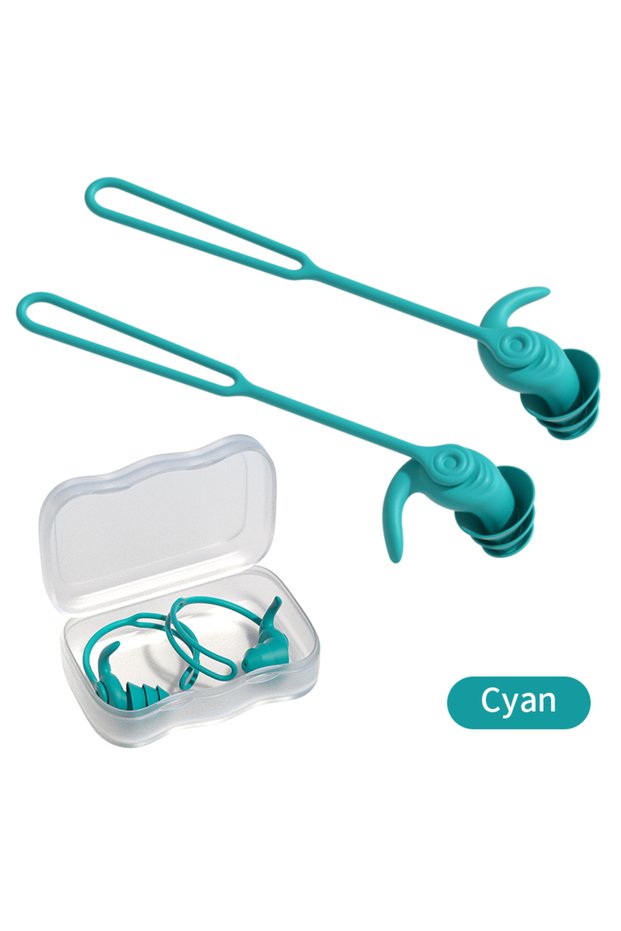 green Swim Ear Plugs Silicone Waterproof Anti-noise Pool Accessories Swimming Earplugs Water Sports
