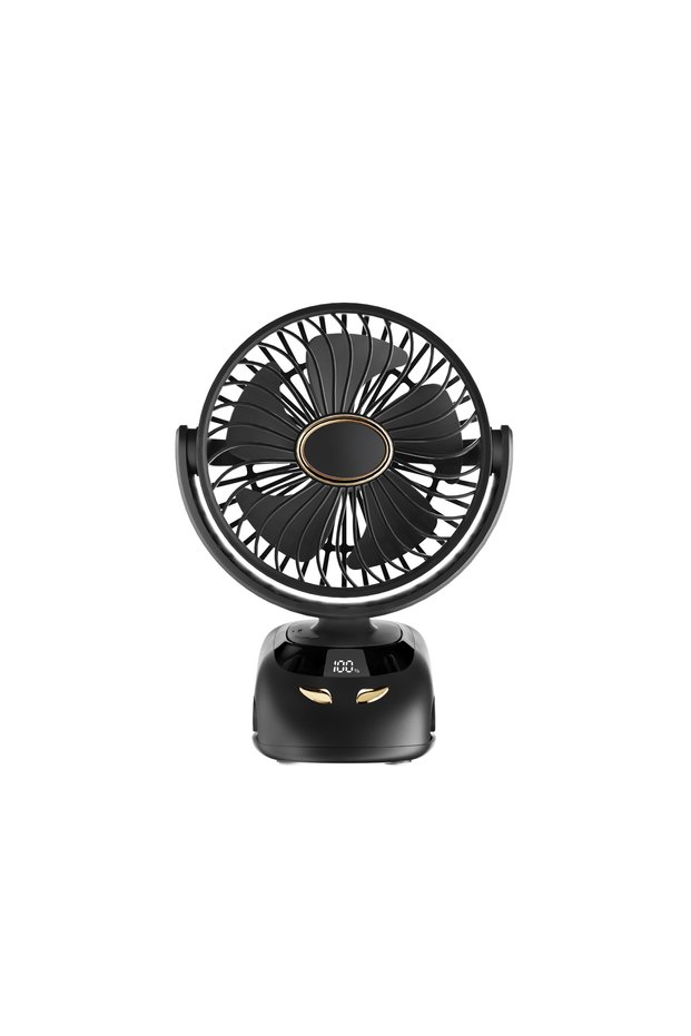 Black Portable Desktop Wireless Clip-on Electric Fan 2000mAh Battery Outdoor Travel Portable Electri