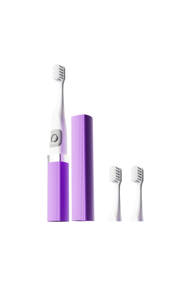 Purple Lipstick Electric Toothbrush Smart Compact and Portable Small Oval Brush Head Deep Cleaning I