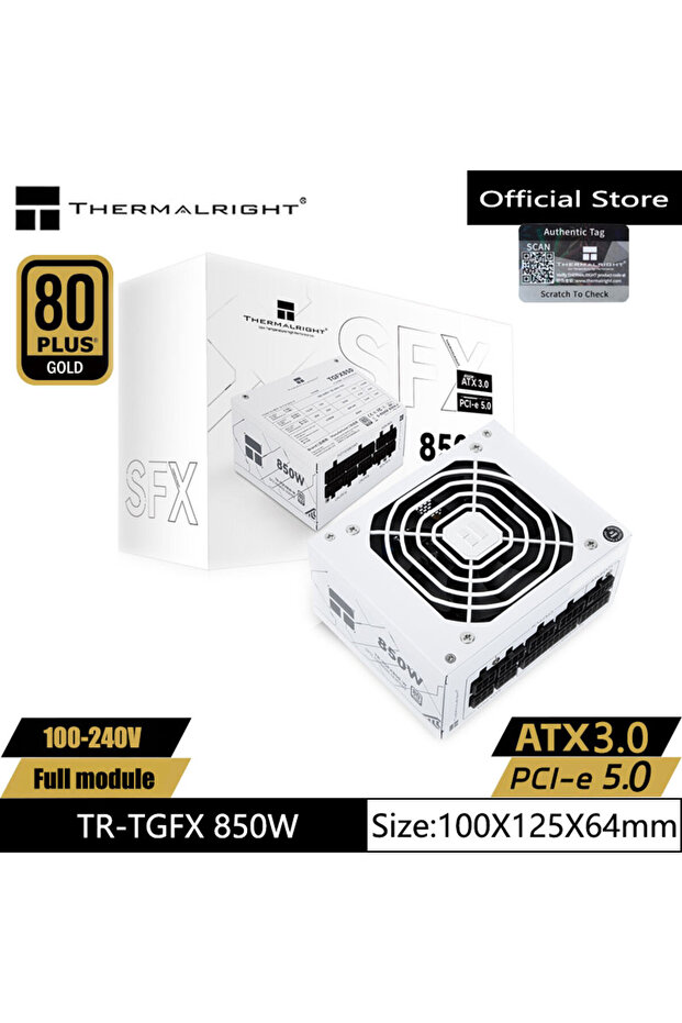 850W Thermalright TR-TGFX850W تغذية بيضاء لكل جهاز كمبيوتر، وحدة كاملة لكل متوسط