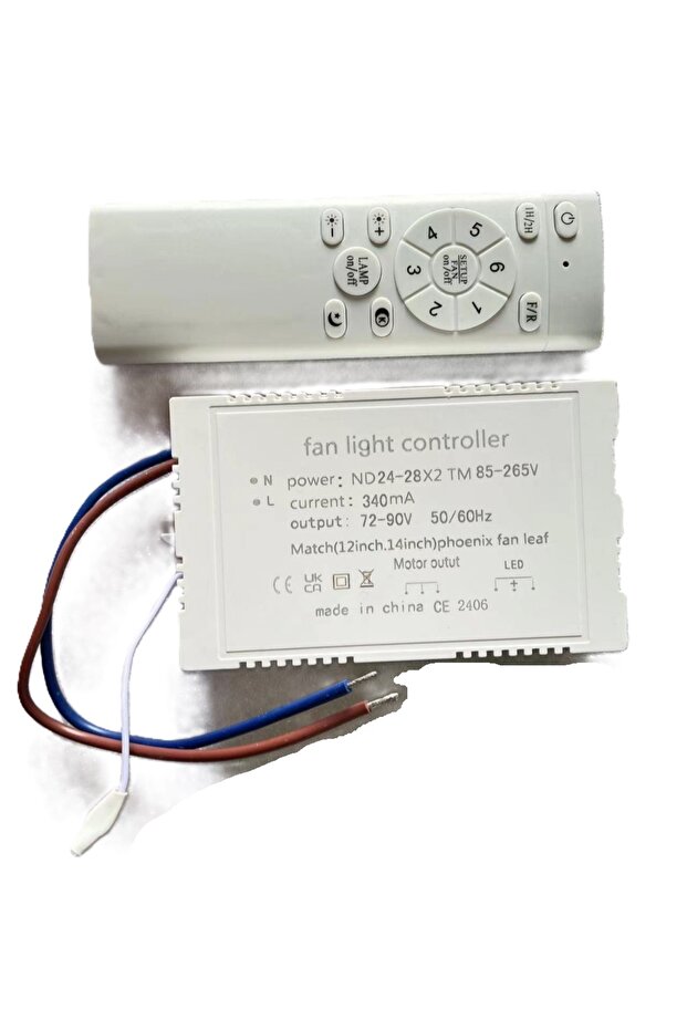 340 مللي أمبير جهد ضوء مروحة LED AC85-265V جهد دخل المحرك AC85-265V شريط إضاءة LED جهاز تحكم عن بعد