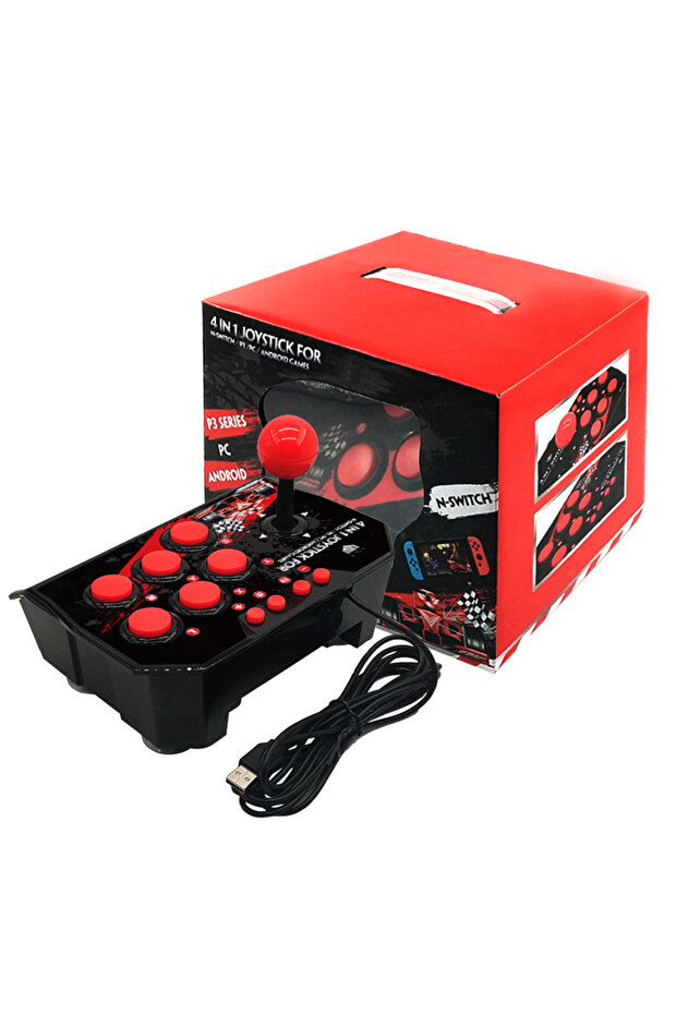 NS002 GAMINJA 4-in 1Game Joystick With 3M USB Cable TURBO Games Console Rocker Arcade Station For Ni