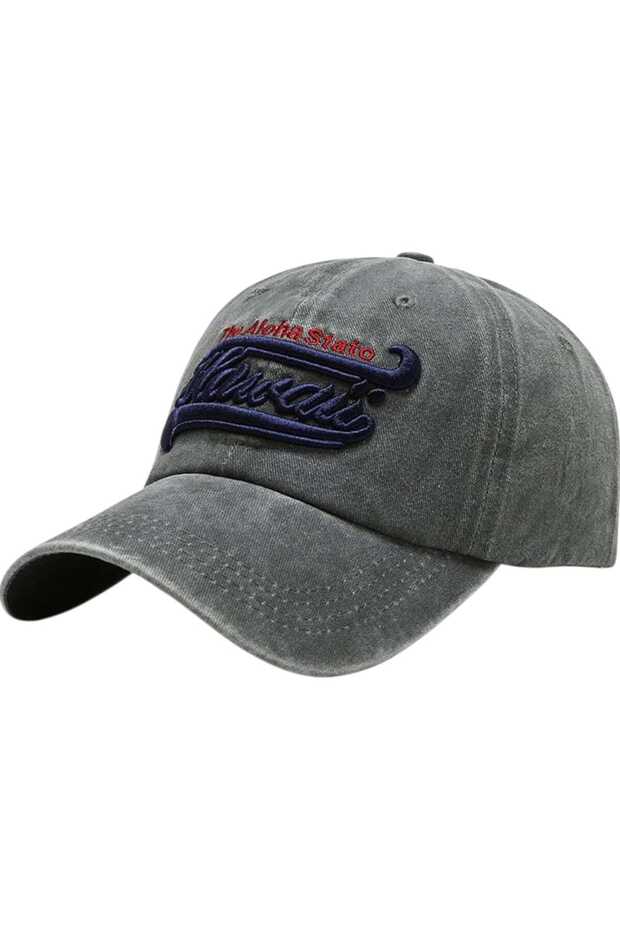 Unisex Vintage Hawaiian Embroidered Adjustable Baseball Cap Hat