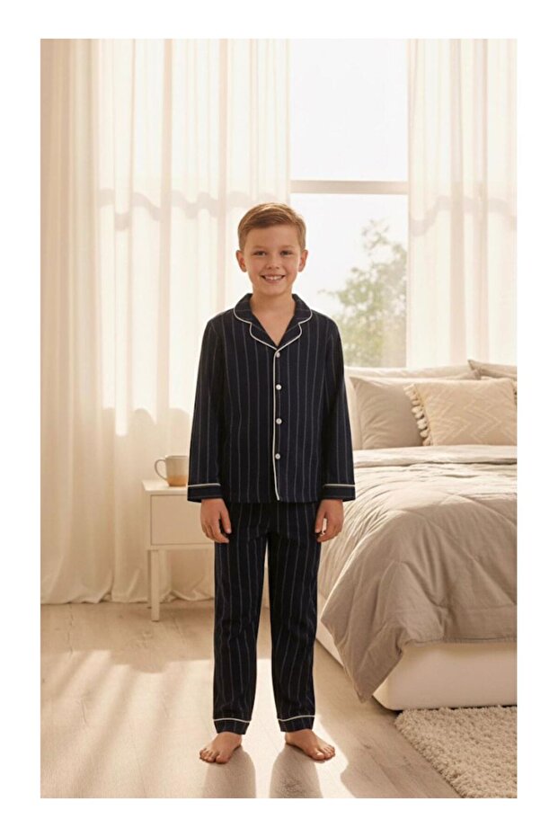 442384 Boy's Bluclass Buttoned Pjm - 1