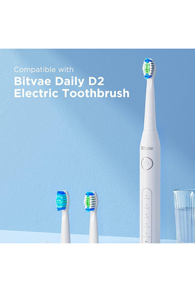 Bitvae - Toothbrush Heads (SDD2) - For Bitvae D2, x4 - White - 5