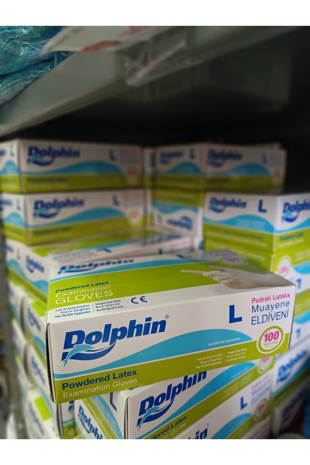 Dolphin Powdered Gloves 100 Pieces L